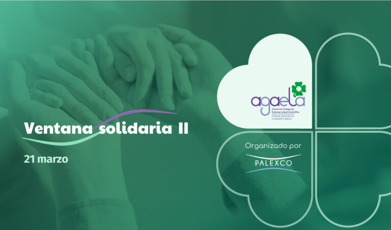 Cartel de la Cena solidaria en Palexco a favor de la ELA.