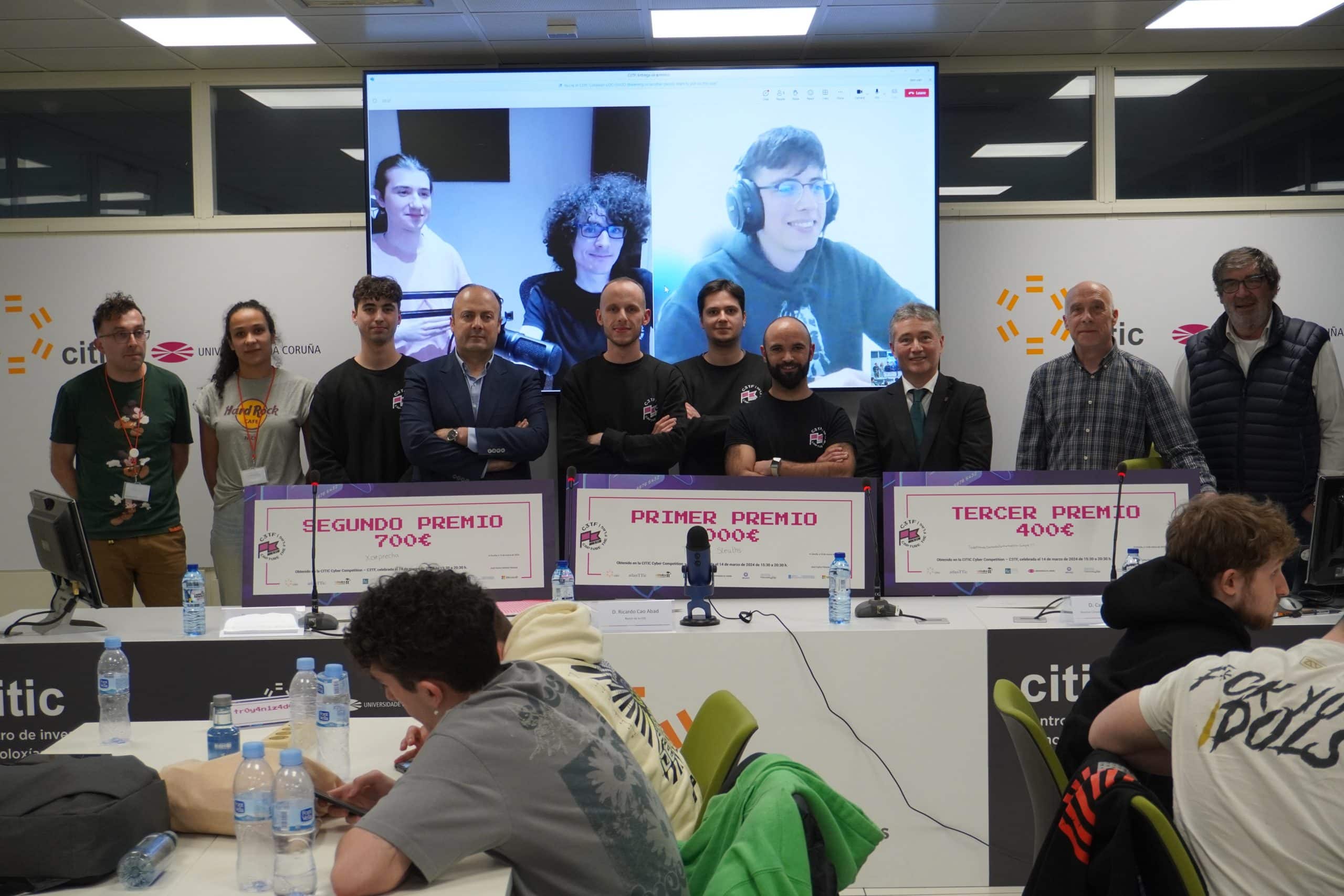 Imagen de los premiados en la tercera edición de la CITIC Cyber Competition