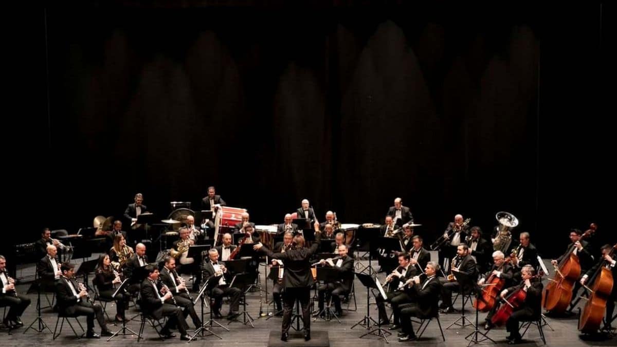 Imagen de la Banda Municipal durante un concierto
